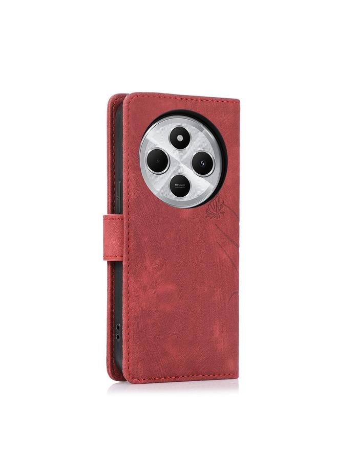 S-TOP Case For Redmi 14C 4G / Poco C75 Orchid Butterfly Embossed Leather Phone Case - Image 3