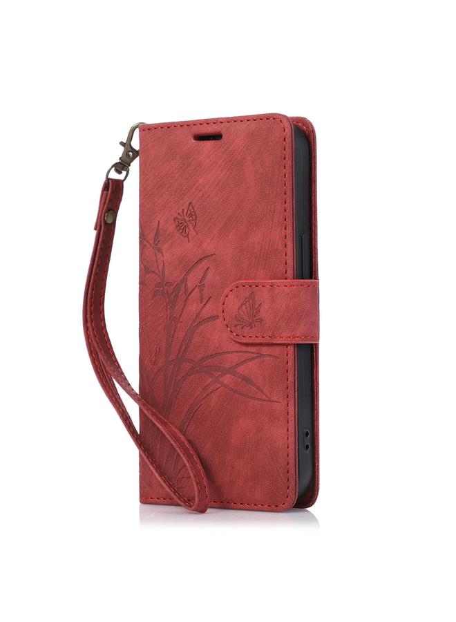 S-TOP Case For Redmi 14C 4G / Poco C75 Orchid Butterfly Embossed Leather Phone Case - Image 2