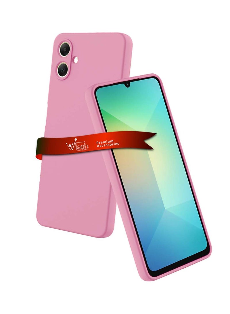 Wtech Samsung Galaxy A06 4G 2024 Premium Liquid Silicone Case Cover - Pink - Image 1
