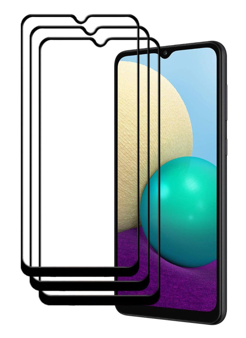 ACLIX 3 Pieces Antistatic ESD Dustproof Premium Quality High Definition Tempered Glass Screen Protector Designed For Samsung Galaxy A02 - Image 1