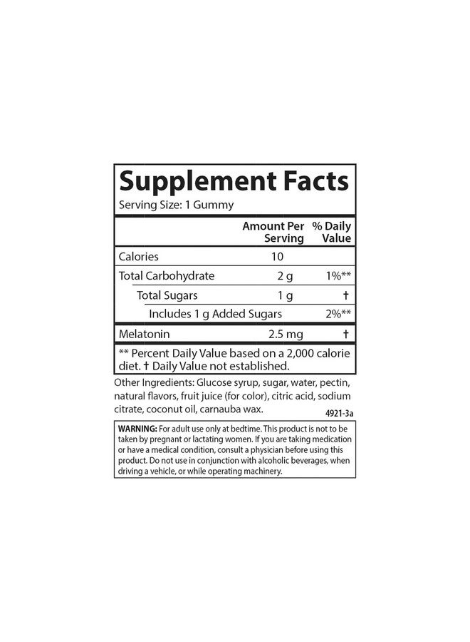 Carlson - Melatonin Gummies, 2.5 mg, Healthy Sleep, Promotes Relaxation, Natural Strawberry Flavor, 100 Gummies - Image 2