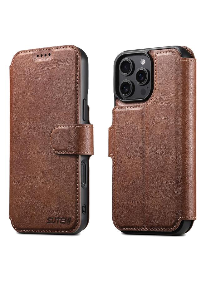 Suteni Case For iPhone 16 Pro Max Q05 2-in-1 Multi-function Detachable Wallet MagSafe Phone Case - Image 1