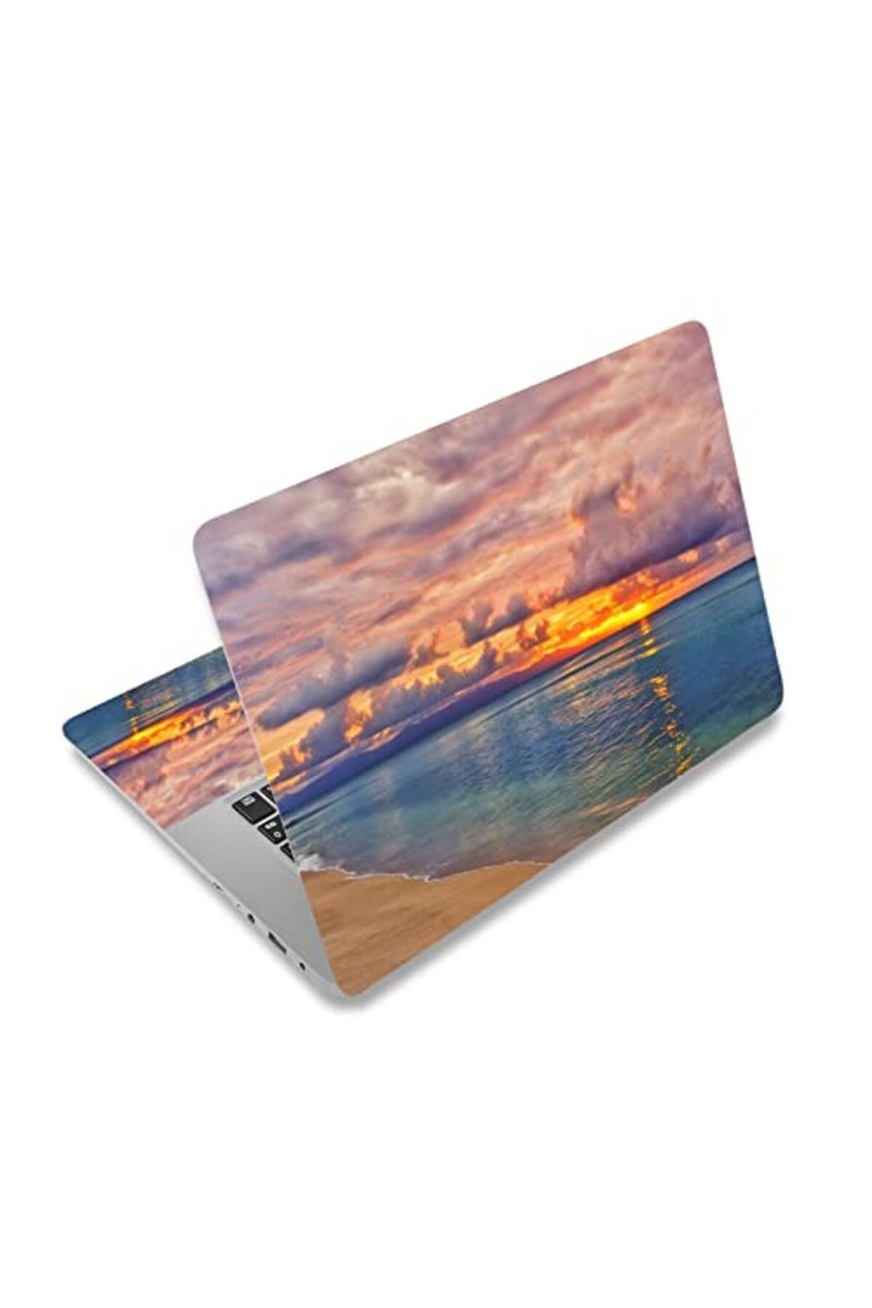 HAPLIVES Laptop Skin Vinyl Sticker Decal, 12" 13" 13.3" 14" 15" 15.4" 15.6 inch Laptop Skin Sticker Cover Art Decal Protector Fits HP Dell Lenovo Compaq Apple Asus Acer (Sunset Glow) - Image 2