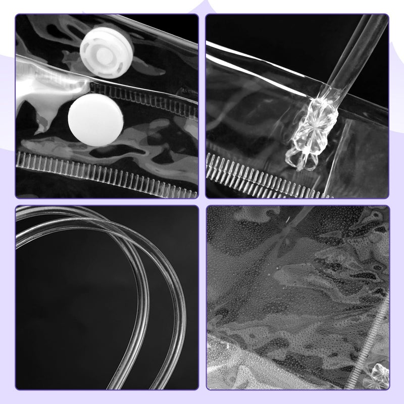 BadenBach 12 Pack Clear Gift Bags with Handles, 7.9 x 7.9 x 3.2 Inch Transparent Plastic Party Favor Bags Bulk, Small PVC Tote Goodie Bag for Birthday Wedding Baby Shower Valentine's Day Gifts Wrap - Image 3