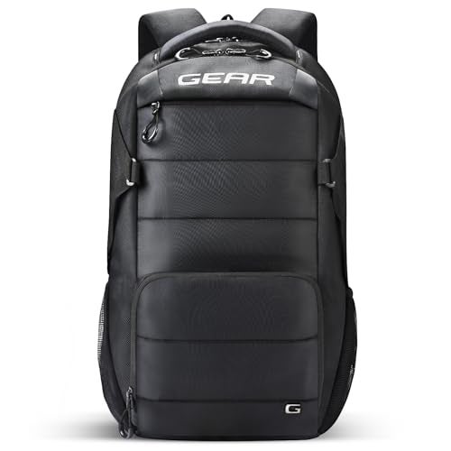 Gear Aspire 19”/30L Large Water Resistant Laptop Backpack | Casual Backpack | Daypack | Travel Backpack | College Bag For Men/Women (Black) - Image 1