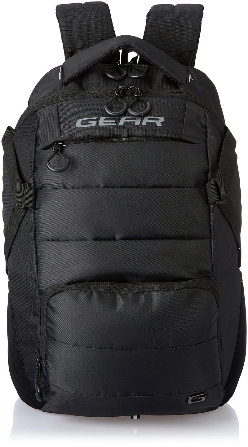 Gear Aspire 19”/30L Large Water Resistant Laptop Backpack | Casual Backpack | Daypack | Travel Backpack | College Bag For Men/Women (Black) - Image 4