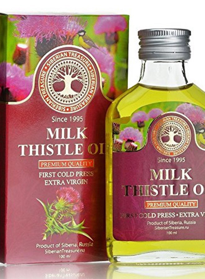 Siberian Treasure Milk Thistle Oil 100 Ml, Premium Quality, Extra Virgin, First Cold Press – 3.4 Fl Oz - Image 1