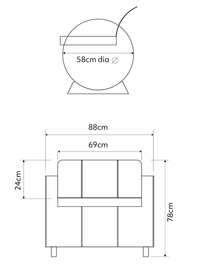 ذا نيو أولد ريلوفد الأريكة البرميلية (مع مساحة تخزين) - Image 3