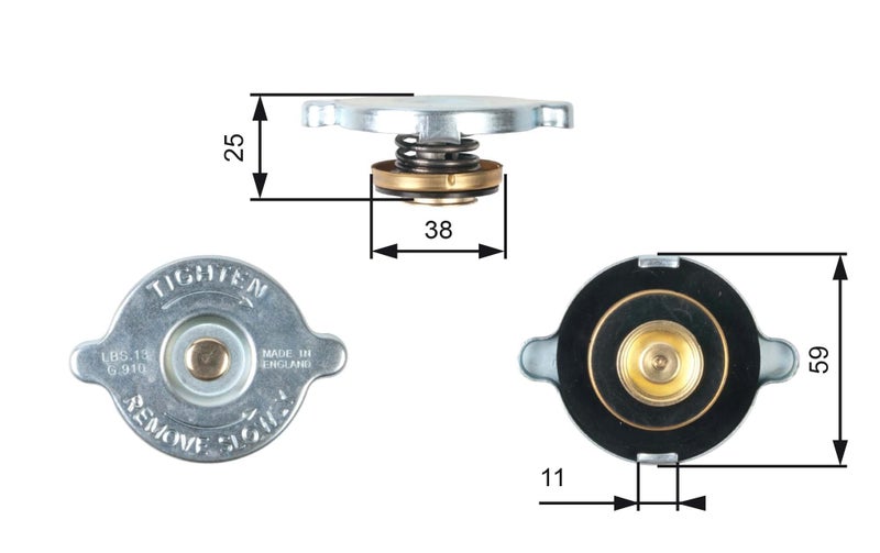 Gates Gates RC122 Radiator Cap  - Image 2