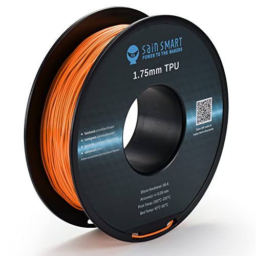 SainSmart 1.75mm Flexible TPU 3D Printer Filament 800g Solid Color, Dimensional Accuracy +/- 0.05 mm (Mango Mojito) - Image 1