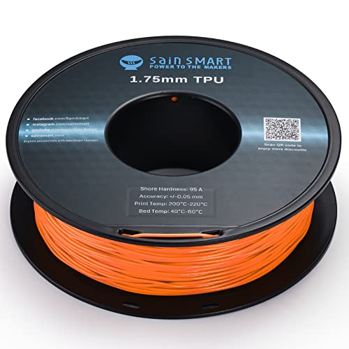 SainSmart 1.75mm Flexible TPU 3D Printer Filament 800g Solid Color, Dimensional Accuracy +/- 0.05 mm (Mango Mojito) - Image 5