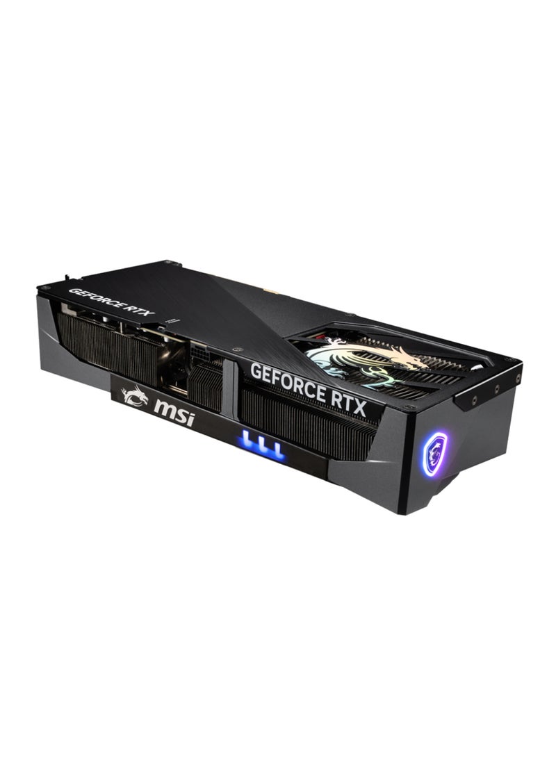 إم اس أي جي فورس RTX™ 5090 32G جيمينغ تريو - G5090-32GT, NVIDIA® RTX™ 5090, PCIe الجيل 5, 2422 ميغاهرتز/2407 ميغاهرتز, 21760 نواة CUDA, 32 جيجابايت GDDR7 (28 جيجابت في الثانية, 512-بت), DP x 3 (v2.1b), HDMI™ x 1 (4K 480Hz/8K 120Hz), 575 واط, 16-دبوس, 1000 واط PSU, 359 x 149 x 70 مم, 2119 غرام, DX12 Ultimate, OpenGL 4.6, 4 شاشات, G-SYNC®, أقصى دقة: 7680 x 4320 أسود - Image 3