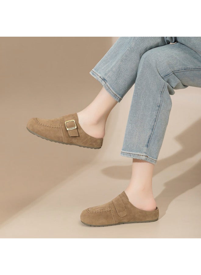 Pull Back Warrior Women's Birkenstyle Slip-on Casual Shoes Wxp2287 Coffee Color Size 35 - Image 4