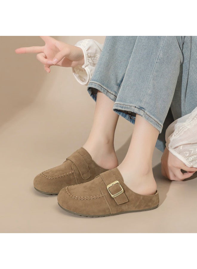 Pull Back Warrior Women's Birkenstyle Slip-on Casual Shoes Wxp2287 Coffee Color Size 35 - Image 1