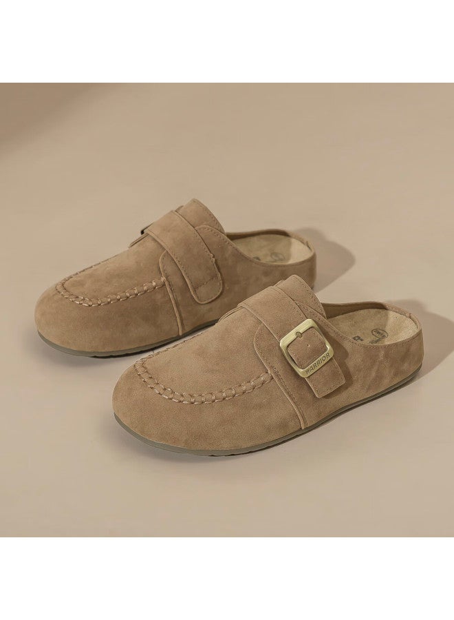 Pull Back Warrior Women's Birkenstyle Slip-on Casual Shoes Wxp2287 Coffee Color Size 35 - Image 5