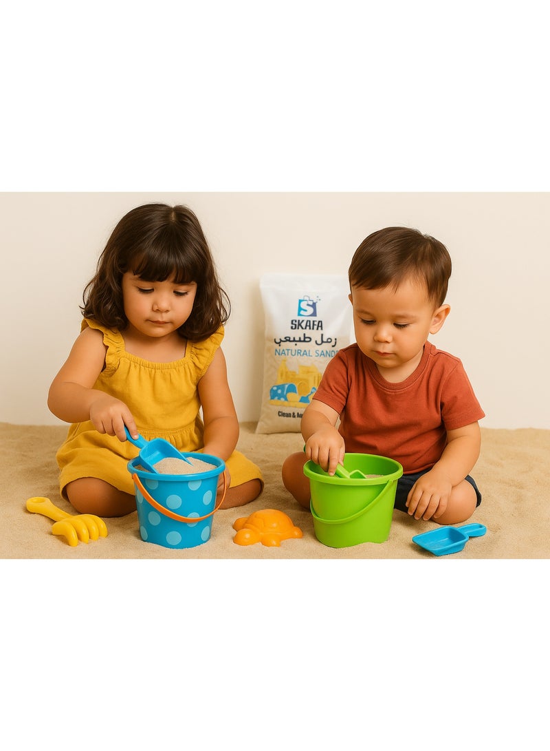 SKAFA Natural Play Sand for Kids | 10kg Clean & Soft Sensory Sand for Indoor/Outdoor Fun | Castle Building & Creative Play Activities  - Image 3