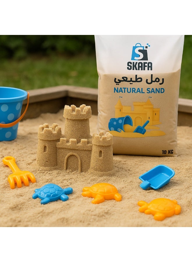 SKAFA Natural Play Sand for Kids | 10kg Clean & Soft Sensory Sand for Indoor/Outdoor Fun | Castle Building & Creative Play Activities - Image 4