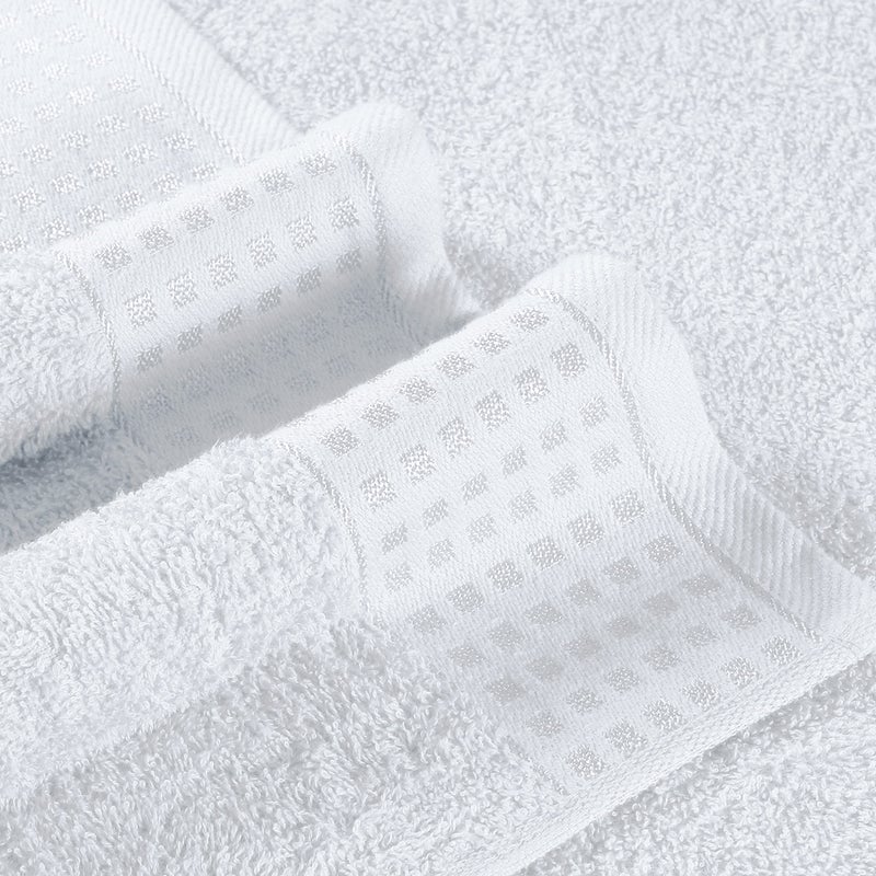GLAMBURG 100% Cotton 2 Pack Oversized Bath Towel Set 28x55 Inches  Ultra Soft Highly Absorbant Compact Quickdry & Lightweight Large Bath Towels  Ideal for Gym Travel Camp Pool - White - Image 2