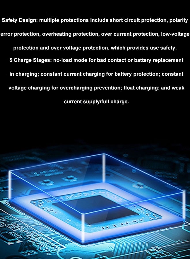 Intelligent Pulse Battery Charger - Digital Display for Car/Motorcycle Batteries - Auto Repair & Maintenance - Image 4