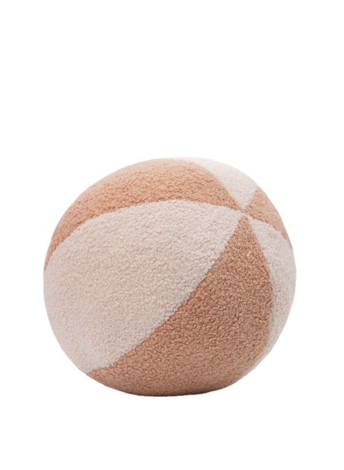 The 30cm decorative round pillow creative ball cushion simple plush cushion is suitable for sofas, living rooms, bedrooms, offices, and photo props - Image 1