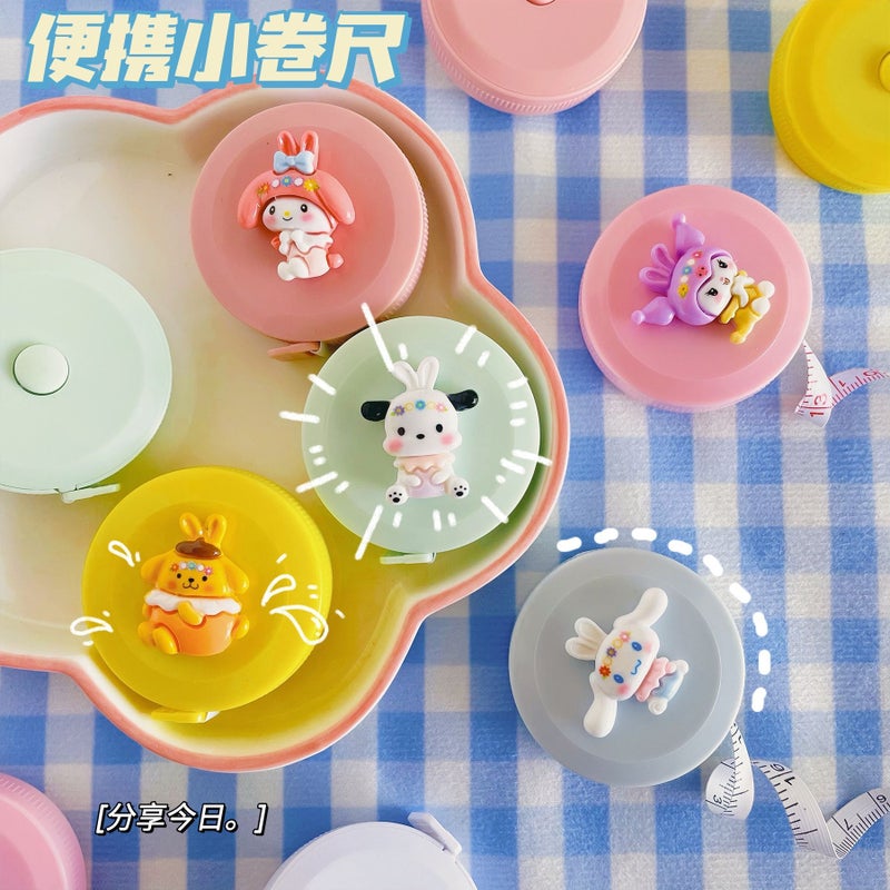 Cartoon Cute Portable Soft Ruler Measuring Clothing Tailor Three-Circumference Telescopic Ruler Mini Tape Measure Clothing Ruler Measuring Tape - Image 2