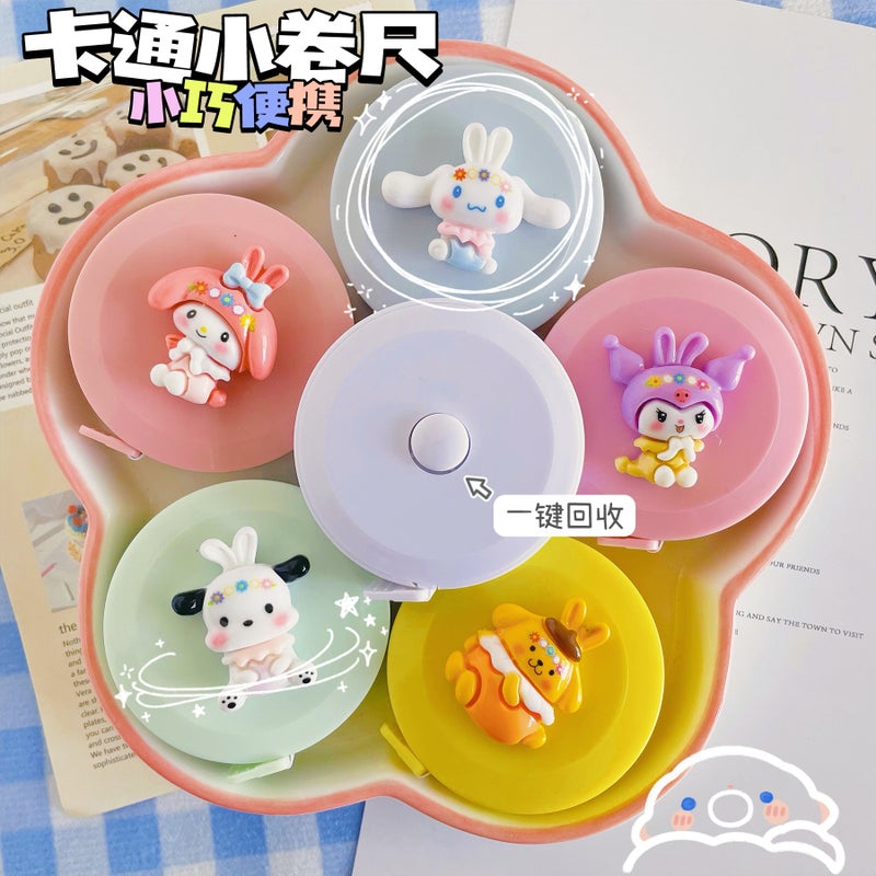 Cartoon Cute Portable Soft Ruler Measuring Clothing Tailor Three-Circumference Telescopic Ruler Mini Tape Measure Clothing Ruler Measuring Tape - Image 3