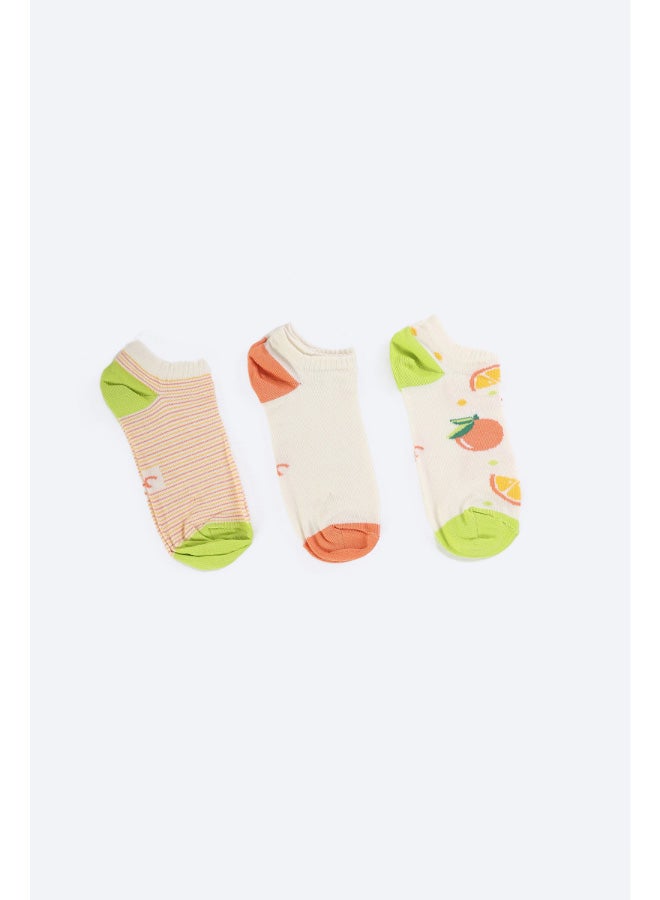 Carina Cotton Ankle Socks - 3 Pairs - Image 1