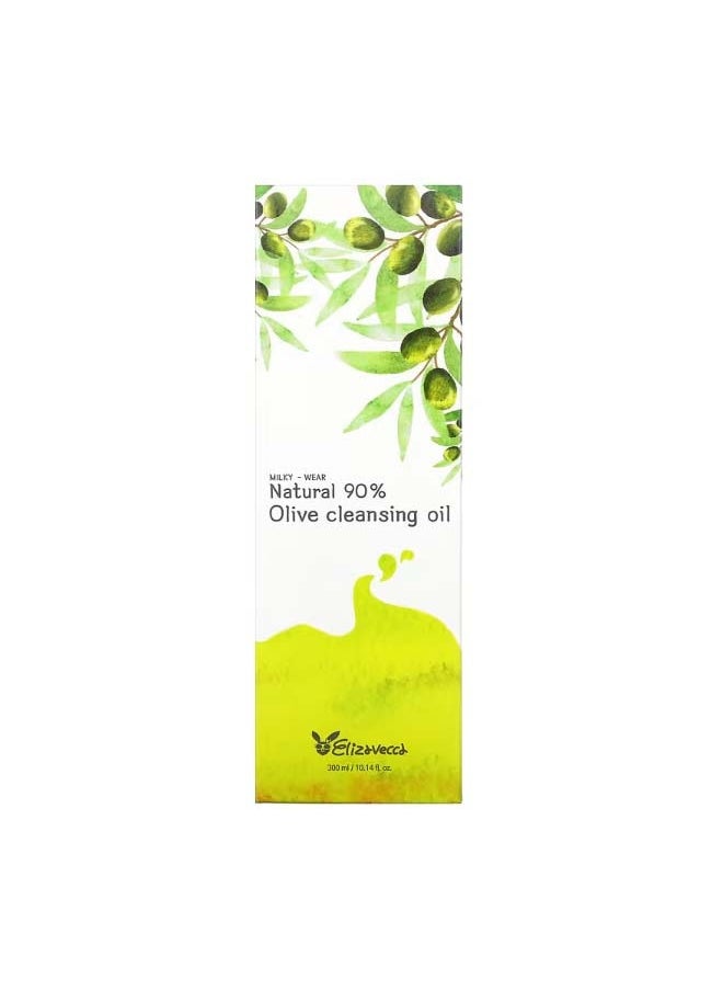 Elizavecca Milky-Wear Natural 90  Oilve Cleansing Oil 10.14 fl oz 300 ml  - Image 2