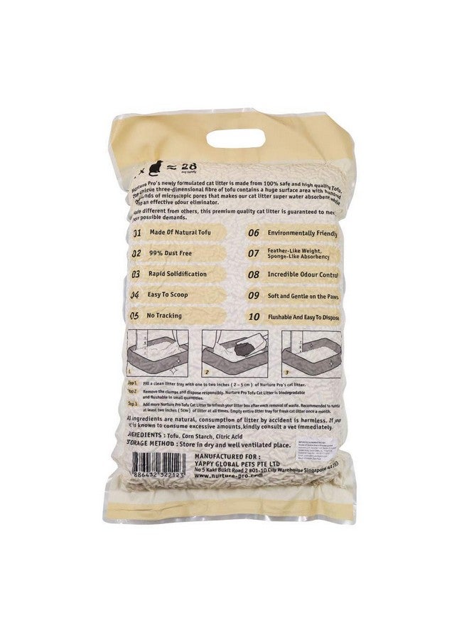 Heads Up For Tails Nurture Pro Tofu Cat Litter Original (Flushable & Lasts 4 Weeks) - 6L - Image 2