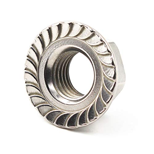 SeeRaphee 304 Stainless Steel Metric Flange M8 Nuts 8mm Hex Nut-25 Pack - Image 4