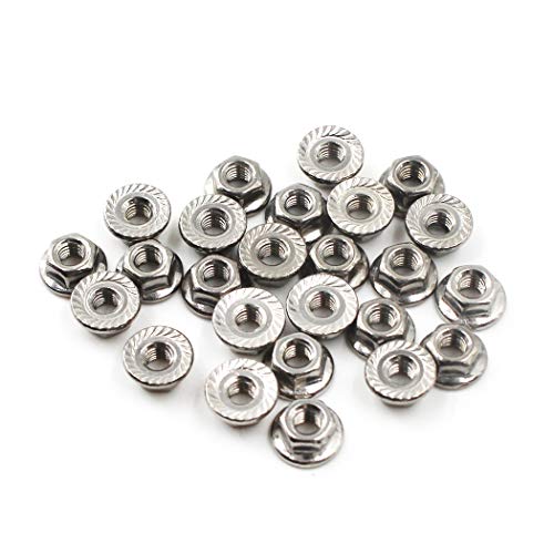 SeeRaphee 304 Stainless Steel Metric Flange M8 Nuts 8mm Hex Nut-25 Pack - Image 1