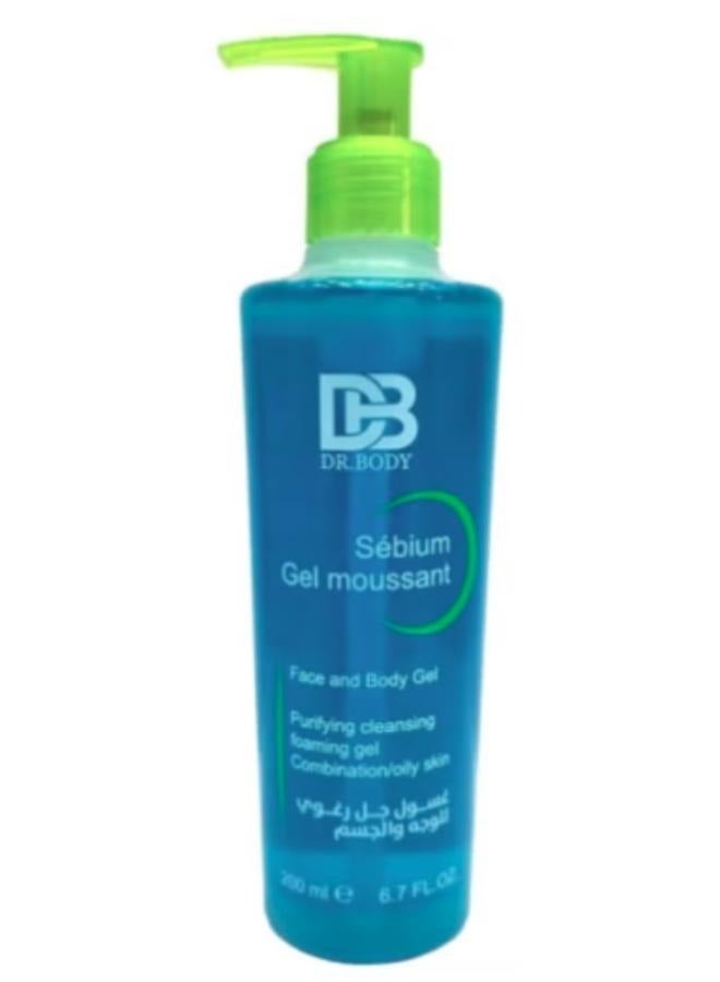 DR.BODY Sebium Thai Blue Foaming Gel for Face and Body Gently and thoroughly cleanses the skin without drying it Free of parabens, soaps and dyes 200 ml + Calm Clove, Clove Oil 10 ml - Image 2