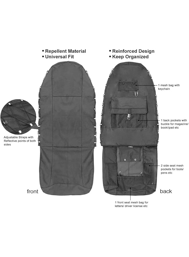 Tirol Front Car Seat Covers Waterproof Bucket Seat Cover Universal Heavy Duty High Back Seat Covers For Semi Truck, Cars, Trucks, For Jeep, Van, Suv, Pickup 1 Pack - Image 3