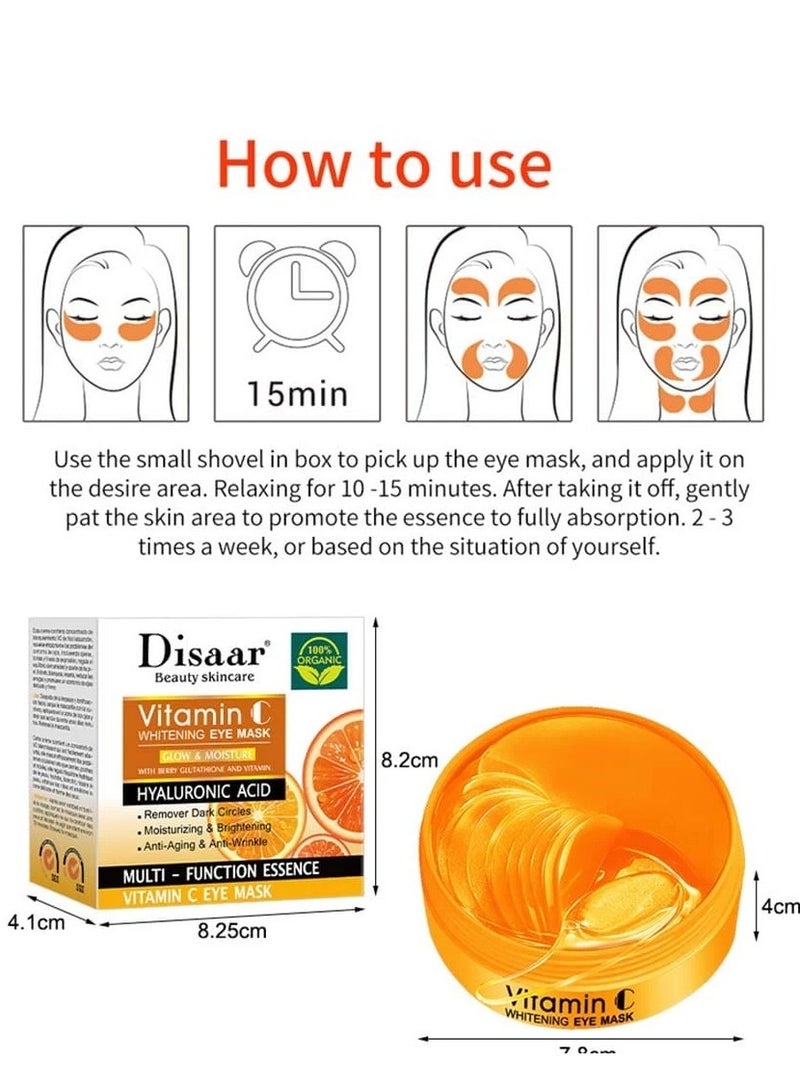 Disaar Vitamin C Whitening Eye Mask 60 Pieces - Image 4