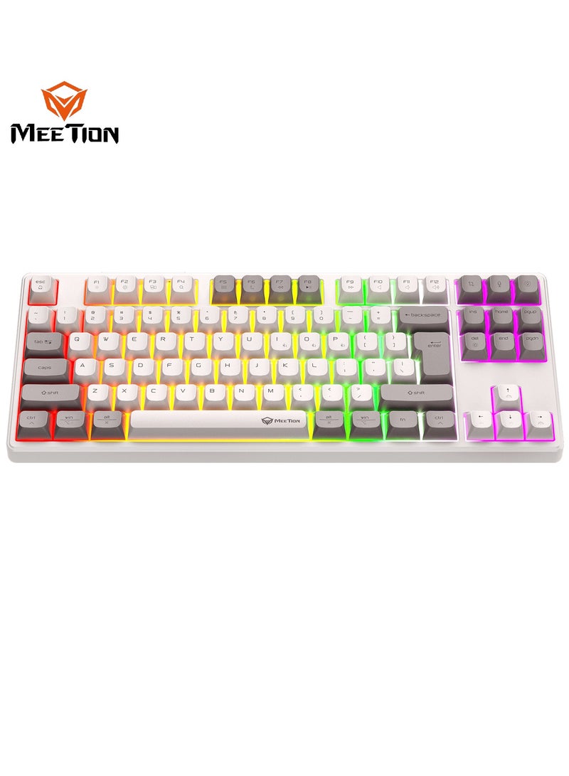 Meetion لوحة مفاتيح ميكانيكية لاسلكية RGB ثلاثية الوضعيات MK14 TKL 87 مفتاح - Image 1