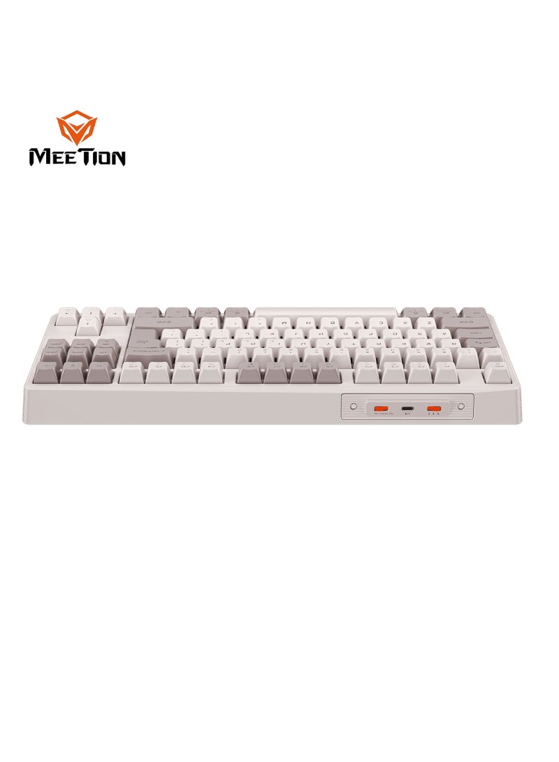 Meetion لوحة مفاتيح ميكانيكية لاسلكية RGB ثلاثية الوضعيات MK14 TKL 87 مفتاح - Image 4
