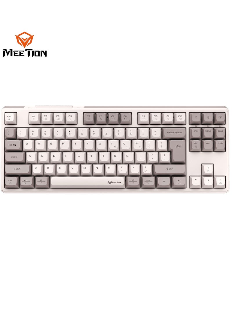 Meetion لوحة مفاتيح ميكانيكية لاسلكية RGB ثلاثية الوضعيات MK14 TKL 87 مفتاح - Image 5
