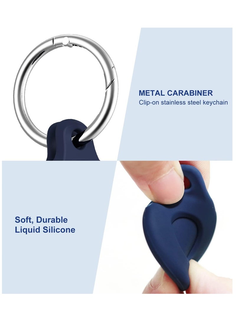 Airtag Holder Compatible with Air Tag, Airtags Cover with Keychain, Protective Silicone Case Key Ring for Apple Air Tags Multi-Color Airtag Accessories (2 pack)  - Image 3