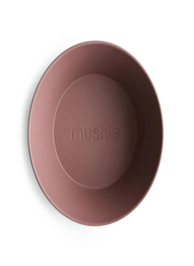 mushie Set Of 2 Round Dinner Plates - Woodchuck