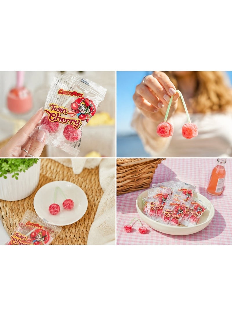 Cherry Lollipops – Twin Pack, 4 Pieces | Sweet Cherry-Flavoured Lollipops | Fun Treat for Kids & Adults | Perfect for Parties, Gifts & Everyday Snacking - Image 2