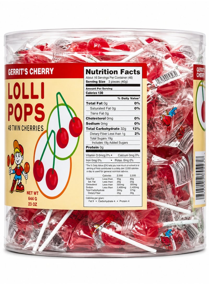 Cherry Lollipops – Twin Pack, 4 Pieces | Sweet Cherry-Flavoured Lollipops | Fun Treat for Kids & Adults | Perfect for Parties, Gifts & Everyday Snacking - Image 5