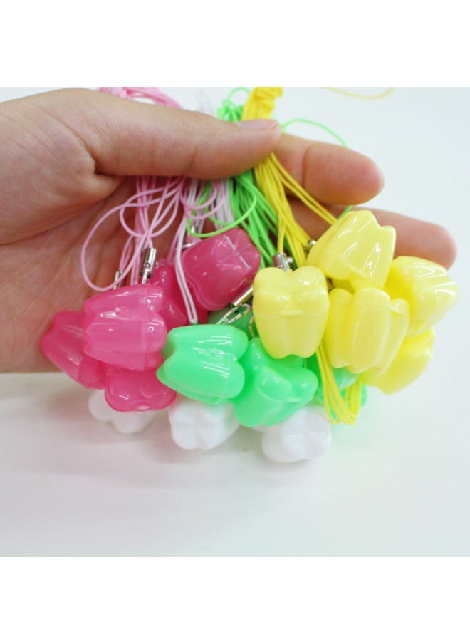 Teeth Deciduous Teeth Box Baby Deciduous Teeth Storage Box Children's Deciduous Teeth Plastic Storage Box Toy Necklace-Color:Light Blue  - Image 2