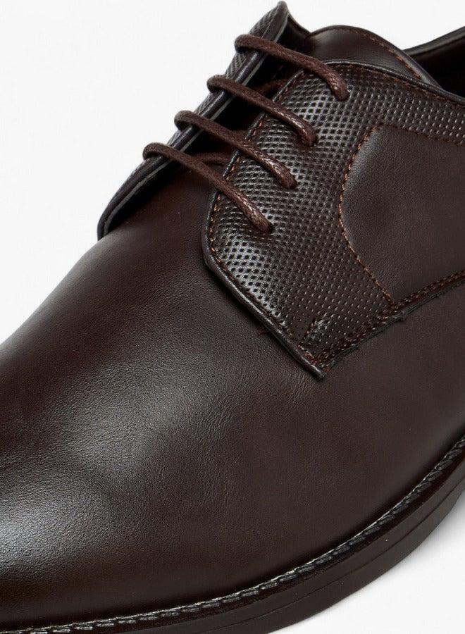 LBL by Shoexpress Textured Lace-Up Derby Shoes - Image 4