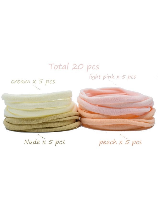 catin Super Soft Nylon Headband For Newborn Baby Girl Kids, High Stretchy, 20 Pcs For DIY Crafts - Image 3
