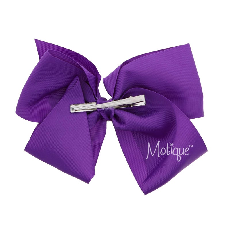Motique Accessories 8 Inch Grosgrain Bow for Women and Girls (Purple) - Image 4