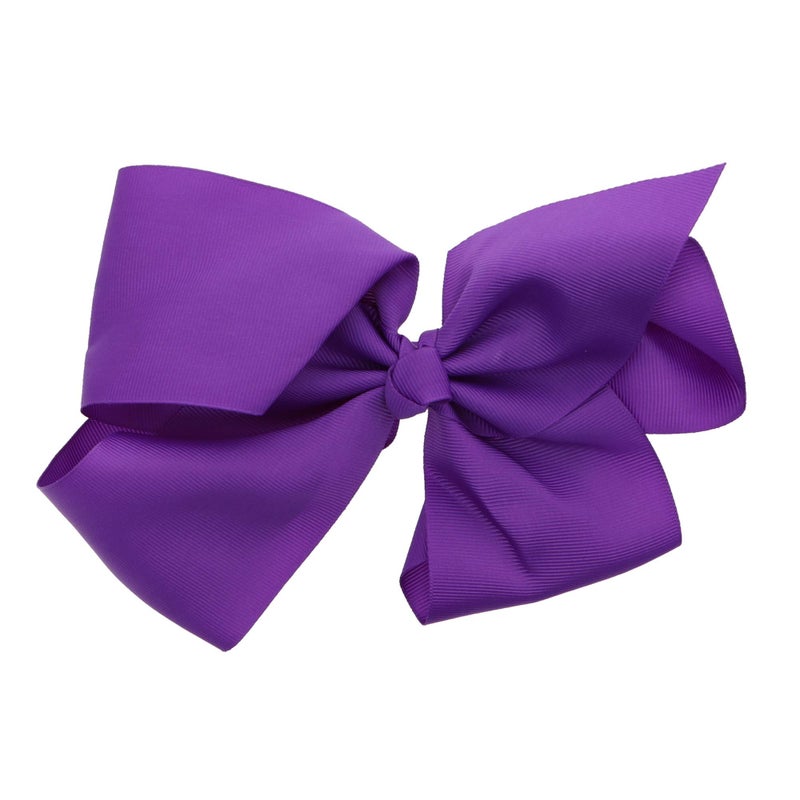 Motique Accessories 8 Inch Grosgrain Bow for Women and Girls (Purple) - Image 1