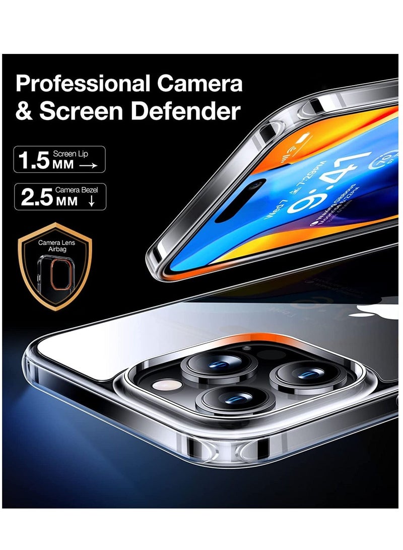 BORTONY iPhone 15 Pro Case 6.1 Inch Slim Soft Silicone Crystal Clear TPU Shockproof Full Body Protective Cover For Apple iPhone 15 Pro - Image 4