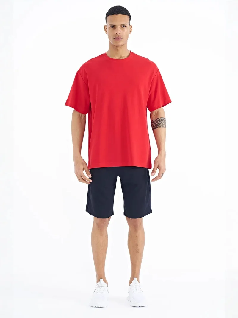 تومي لايف TOMMY Oversized Cotton-Blend Crew Neck T-Shirt With Patch