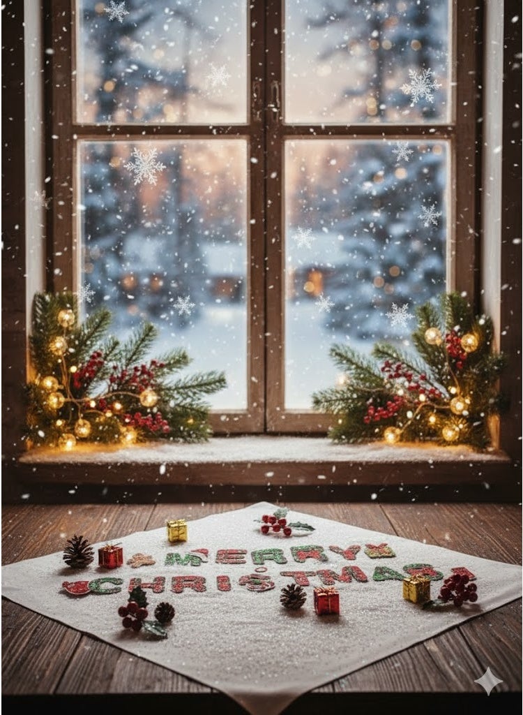 زينة ورقية بحروف Merry Christmas – تصميم كاروه - Image 2