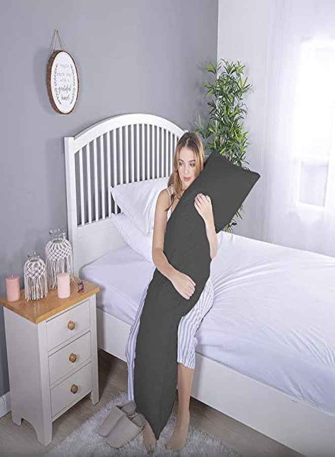 DADDY COOL وسادة دادي كول فائقة النعومة لدعم الجسم - وسادة الحمل والولادة - دعم النوم على الجانب للنساء الحوامل - وسادة مريحة لكامل الجسم - 18 × 50 بوصة، عبوة من قطعة واحدة (رمادي) - Image 3